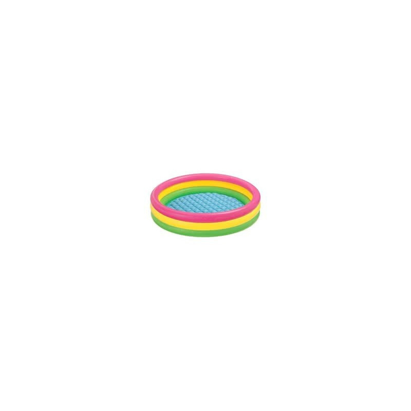 Intex 3 Ring Portable Inflatable Lightweight Compact Circular Swimming Pool 86 x 25cm