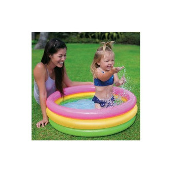 Intex 3 Ring Portable Inflatable Lightweight Compact Circular Swimming Pool 86 x 25cm