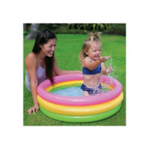 Intex 3 Ring Portable Inflatable Lightweight Compact Circular Swimming Pool 86 x 25cm