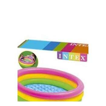 Intex 3 Ring Portable Inflatable Lightweight Compact Circular Swimming Pool 86 x 25cm