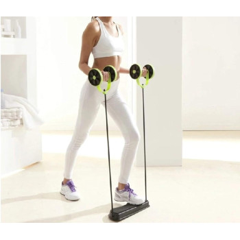 Abdominal Waist Slimming Trainer Exerciser Roller Double Ab Wheel Fitness Equipment Yoga Resistance Pull Rope For Home Fitness