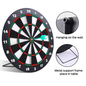 Durable Molded Plastic Safety Dart Board With Hanger Hook