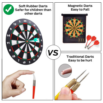 Durable Molded Plastic Safety Dart Board With Hanger Hook