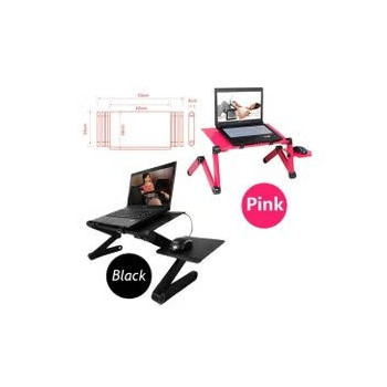 Yxd-1005 Laptop Table Stand Portable Mobile Laptop Standing Desk With Mouse Pad Fully Ergonomic Mount Book Macbook Laptop Ultra-Light Aluminum Bed Tray Desk Multicolour
