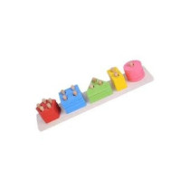 Shoro Wooden Geometric Shape Matching 5 Column Blocks
