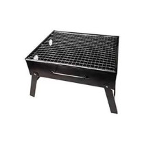 Simple Picnic Barbecue Rack Portable Outdoor Bbq Grill Thickened Black Steel Folding Charcoal Outdoor Tools Black
