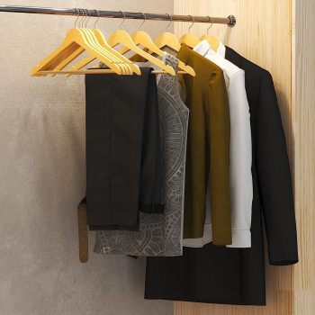 10-Piece Cloth Hanger Beige Colour