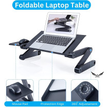 Multi-Function Laptop Cooling Table Black