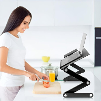 Multi-Function Laptop Cooling Table Black