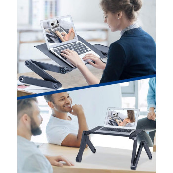 Multi-Function Laptop Cooling Table Black