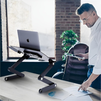 Multi-Function Laptop Cooling Table Black