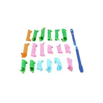 20-Piece Magic Curler Hair Styling Rollers Set Multicolour 9 x 3cm