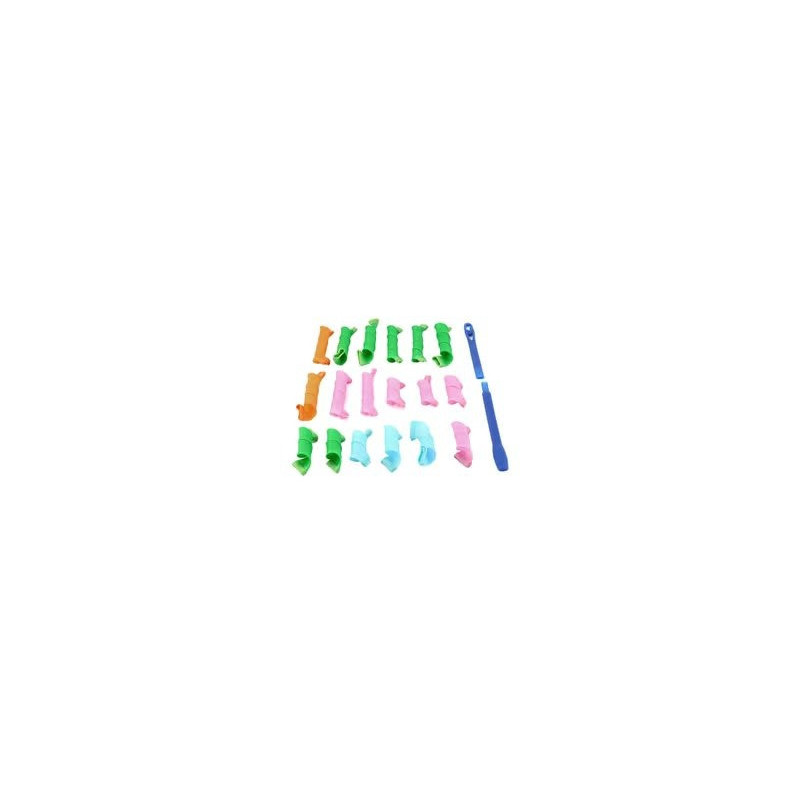 20-Piece Magic Curler Hair Styling Rollers Set Multicolour 9 x 3cm