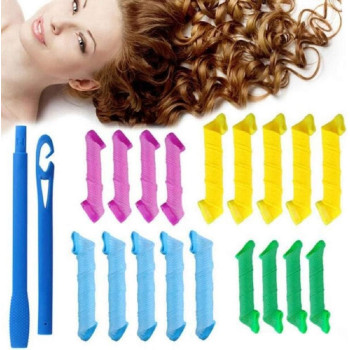 20-Piece Magic Curler Hair Styling Rollers Set Multicolour 9 x 3cm