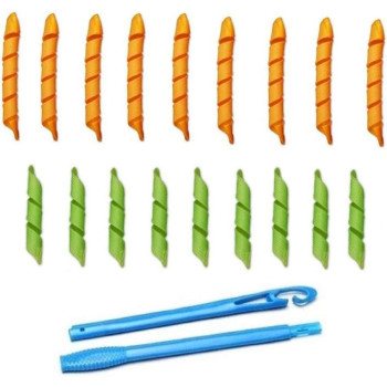20-Piece Magic Curler Hair Styling Rollers Set Multicolour 9 x 3cm