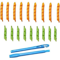 20-Piece Magic Curler Hair Styling Rollers Set Multicolour 9 x 3cm