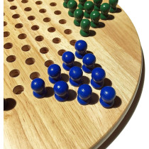 Chinese Checkers Game Wooden Marbles Multicolour For 6+ Years