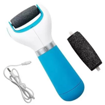 Velvet Soft Dead Skin Removal Electronic Machine For Feet Blue/White