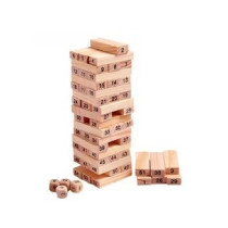 Unique 54-Piece Wooden Building Block Toy 3+ Years