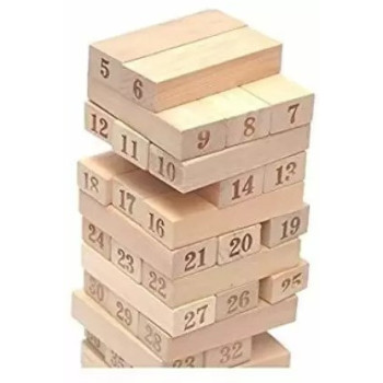 Unique 54-Piece Wooden Building Block Toy 3+ Years