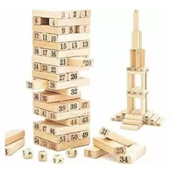 Unique 54-Piece Wooden Building Block Toy 3+ Years