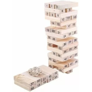 Unique 54-Piece Wooden Building Block Toy 3+ Years