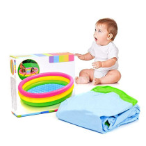 Intex 3 Ring Rainbow Portable Inflatable Lightweight Compact Circular Swimming Pool 86x 86x 25cm