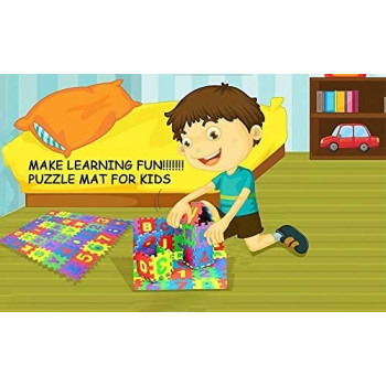 36-Piece Number Alphabet Puzzle Foam Mat 8 x 8cm