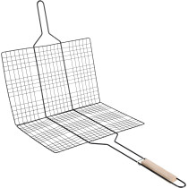 Royalford Foldable Portable Stainless Steel Barbecue Grill Indoor And Outoor Silver/Red 30 x 40 x 70cm