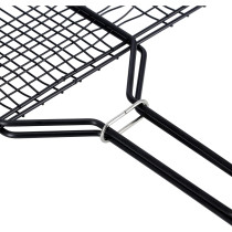 Royalford Foldable Portable Stainless Steel Barbecue Grill Indoor And Outoor Silver/Red 30 x 40 x 70cm