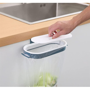 Kitchen Garbage Bag Holder Light Blue/White