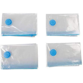 Fixman 4-Piece Vacuum Storage Bag Set Clear/Blue Colour