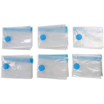 Fixman 4-Piece Vacuum Storage Bag Set Clear/Blue Colour