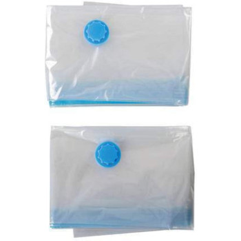 Fixman 4-Piece Vacuum Storage Bag Set Clear/Blue Colour