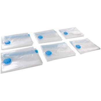 Fixman 4-Piece Vacuum Storage Bag Set Clear/Blue Colour