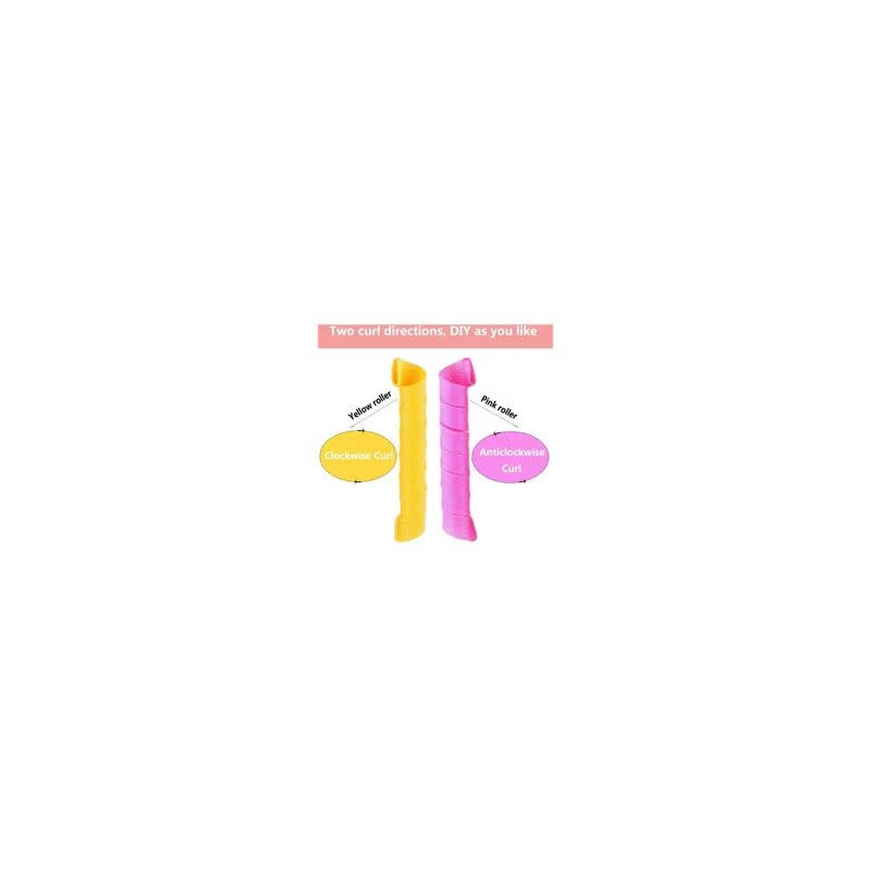 Xiuwoo 30-Piece Heatless Magic Hair Curlers Set Multicolour