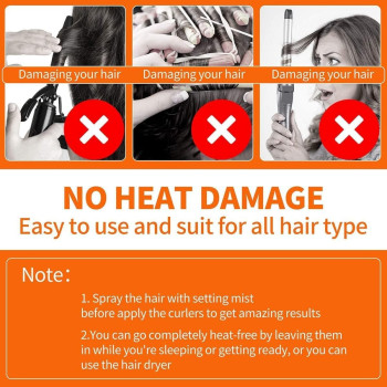 Magic Leverag Set Of 4 Curly Hair Roller Set Blue/Green/Pink