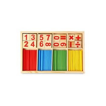 Montessori Mathematical Intelligence Stick Preschool Educational Toys 23 x 2.4 x 16cm