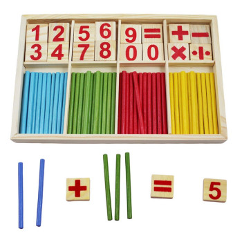 Montessori Mathematical Intelligence Stick Preschool Educational Toys 23 x 2.4 x 16cm