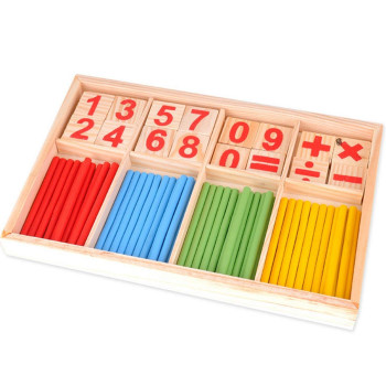 Montessori Mathematical Intelligence Stick Preschool Educational Toys 23 x 2.4 x 16cm