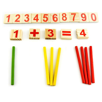 Montessori Mathematical Intelligence Stick Preschool Educational Toys 23 x 2.4 x 16cm