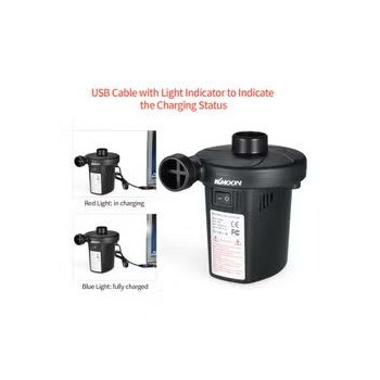 Electric Rechargeable Deflator Inflating Air Compressor Pump Usb For Inflatables With 3 Nozzles Black 13.50 x 11.00 x 13.00cm