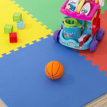 Rbwtoy 4-Piece High-Quality And Durable Protective Floor Rubber Mat Foam Set For Kids