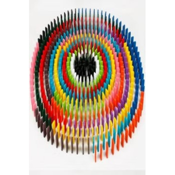 120 Pieces Of Rainbow Dominoes Wooden Blocks