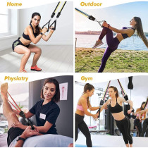 10-Piece Latex Resistance Bands Fitness Exercise Tube Rope Set Yoga Abs P90X Workout