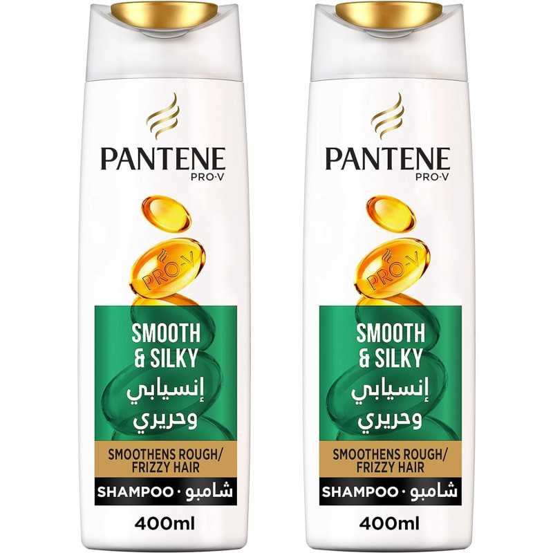 Pantene Pack Of 2 Pro-V Smooth And Silky Shampoo 400 ml