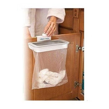 Edencomer Attach A Trash-Hanging Trash Bag Holder Grey