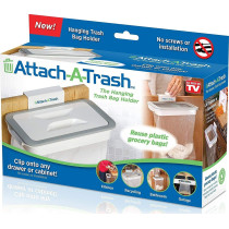 Edencomer Attach A Trash-Hanging Trash Bag Holder Grey