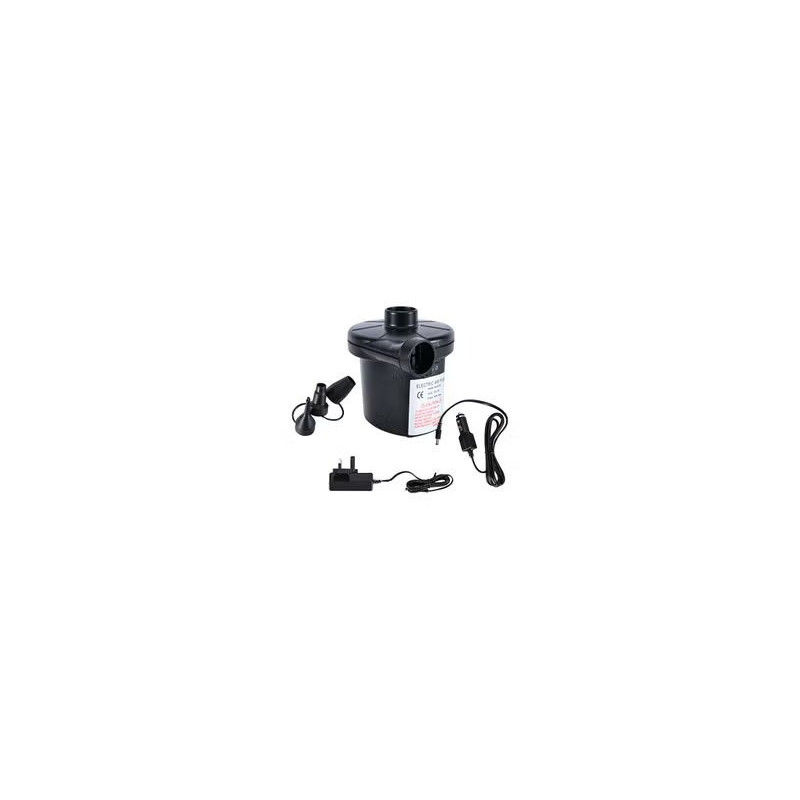 Deflate Electric Air Pump With Portable Nozzles Black
