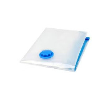 Vacuum Compression Seal Storage Pouch, Clear/Blue, 40 x 50cm